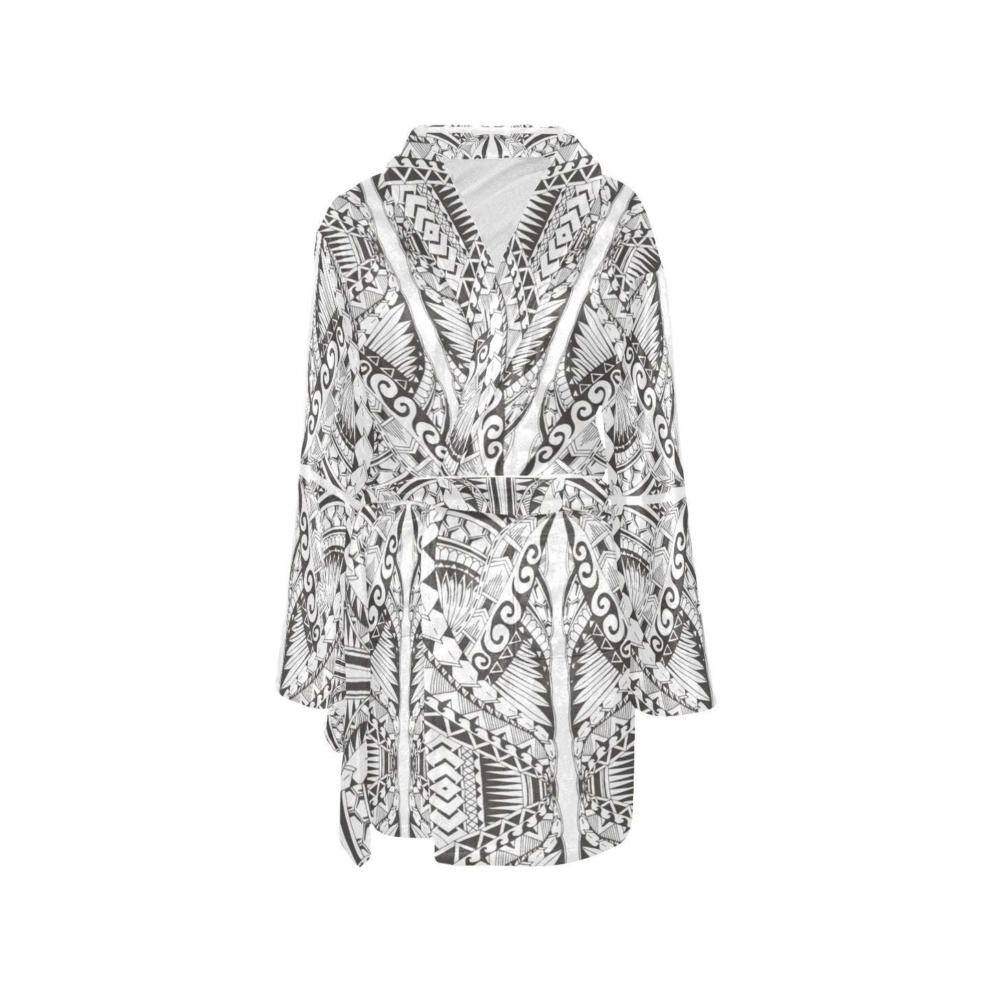 Samoan Style Print Design LKS301 Women's Fleece Robe