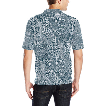 Polynesian Pattern Print Design A03 Men Polo Shirt