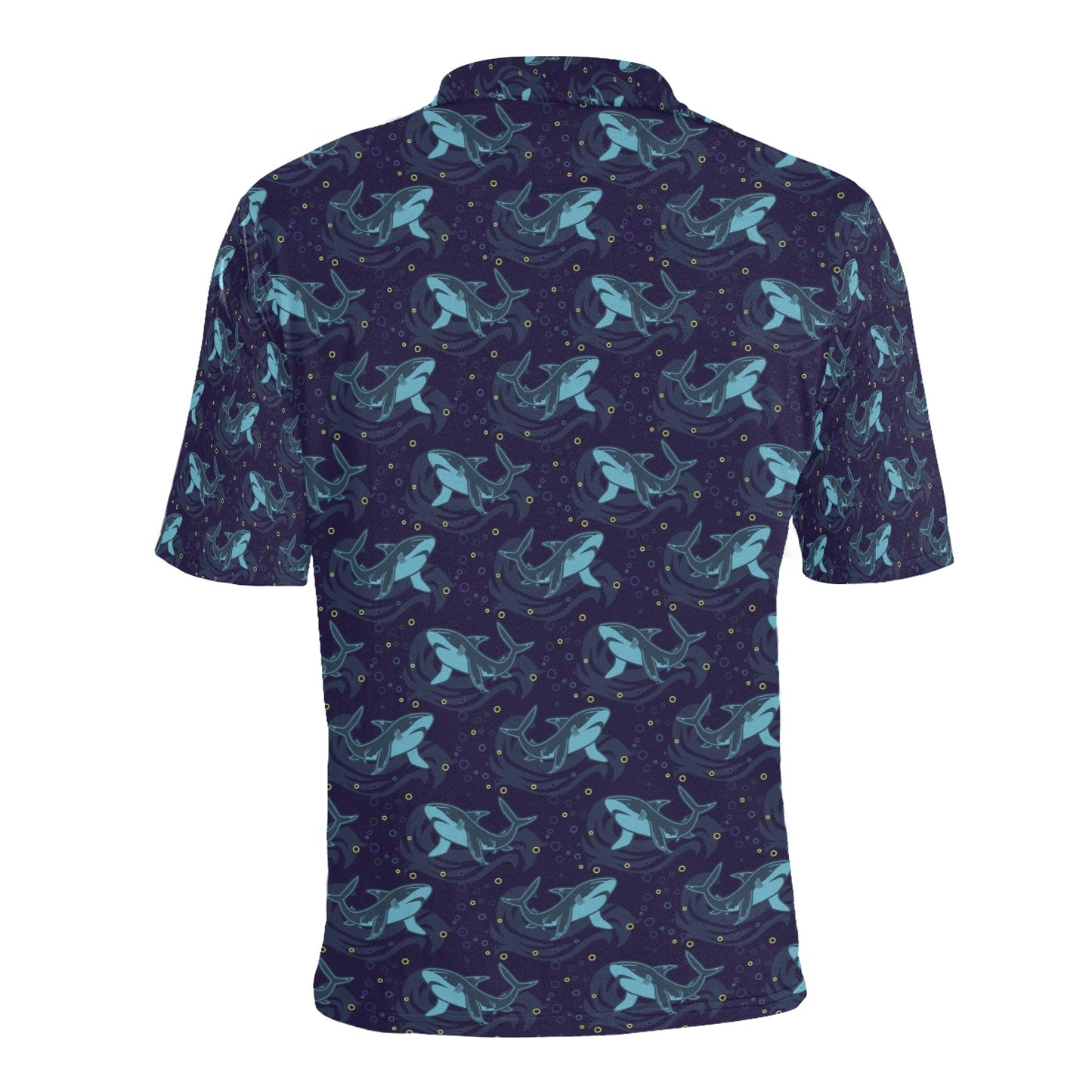 Shark Print Design LKS306 Men Polo Shirt