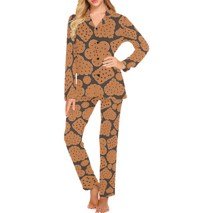 Cracker Pattern Print Design 01 Women's Long Pajama Set