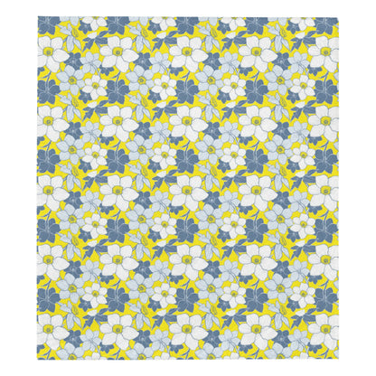 Daffodils Pattern Print Design 01 Premium Quilt