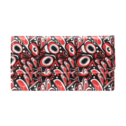 Totem Pole Texture Design Women's Trifold Wallet