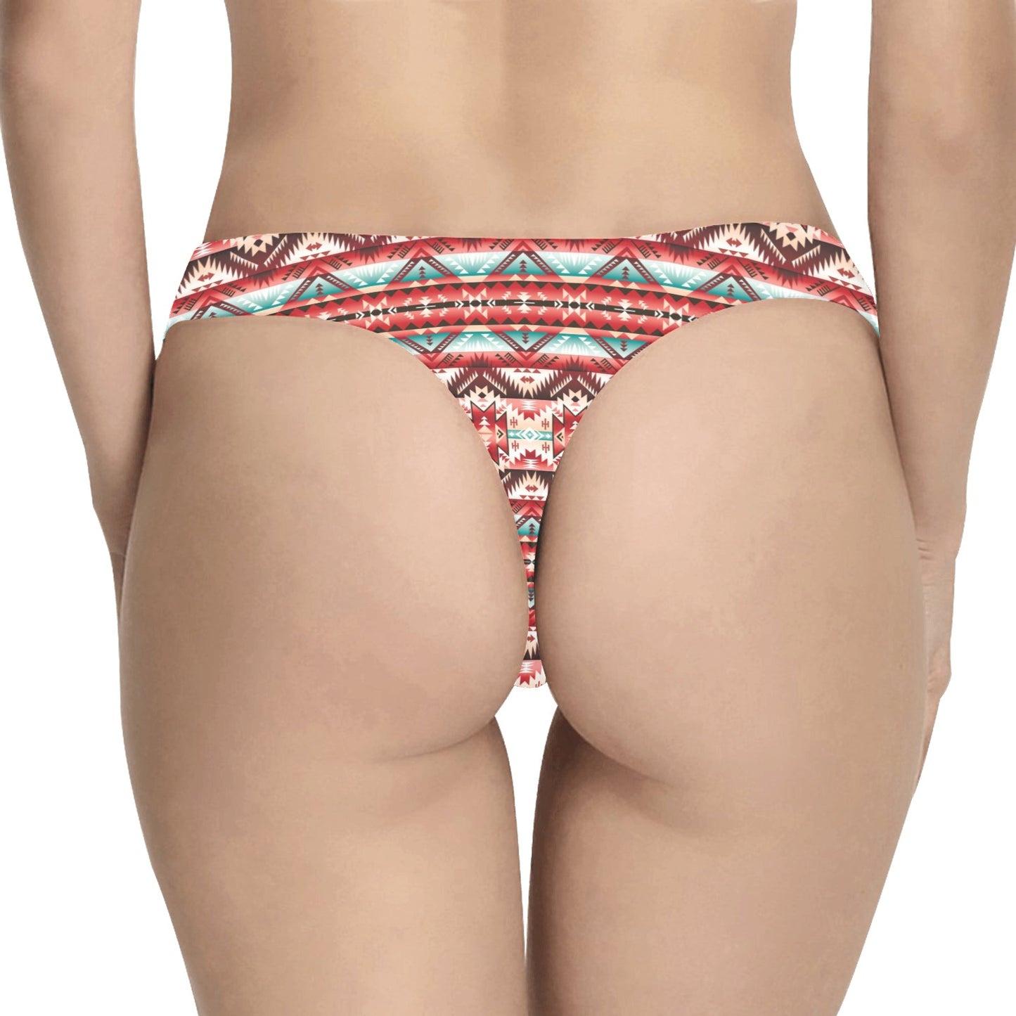 Aztec Western Style Print Pattern Women's Thongs