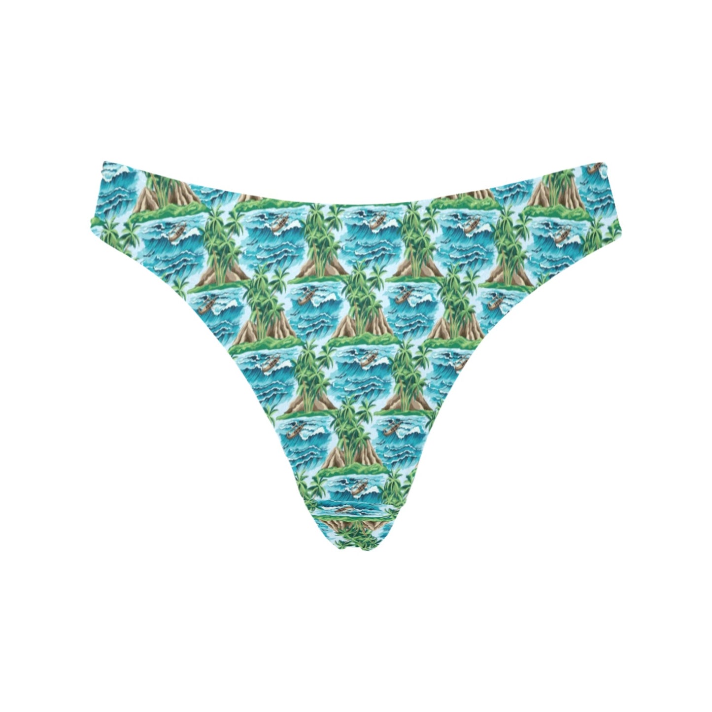 Palm Tree Hawaiian Themed Design Print Women's Thongs