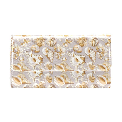 Seashell Print Design LKS309 Women's Trifold Wallet