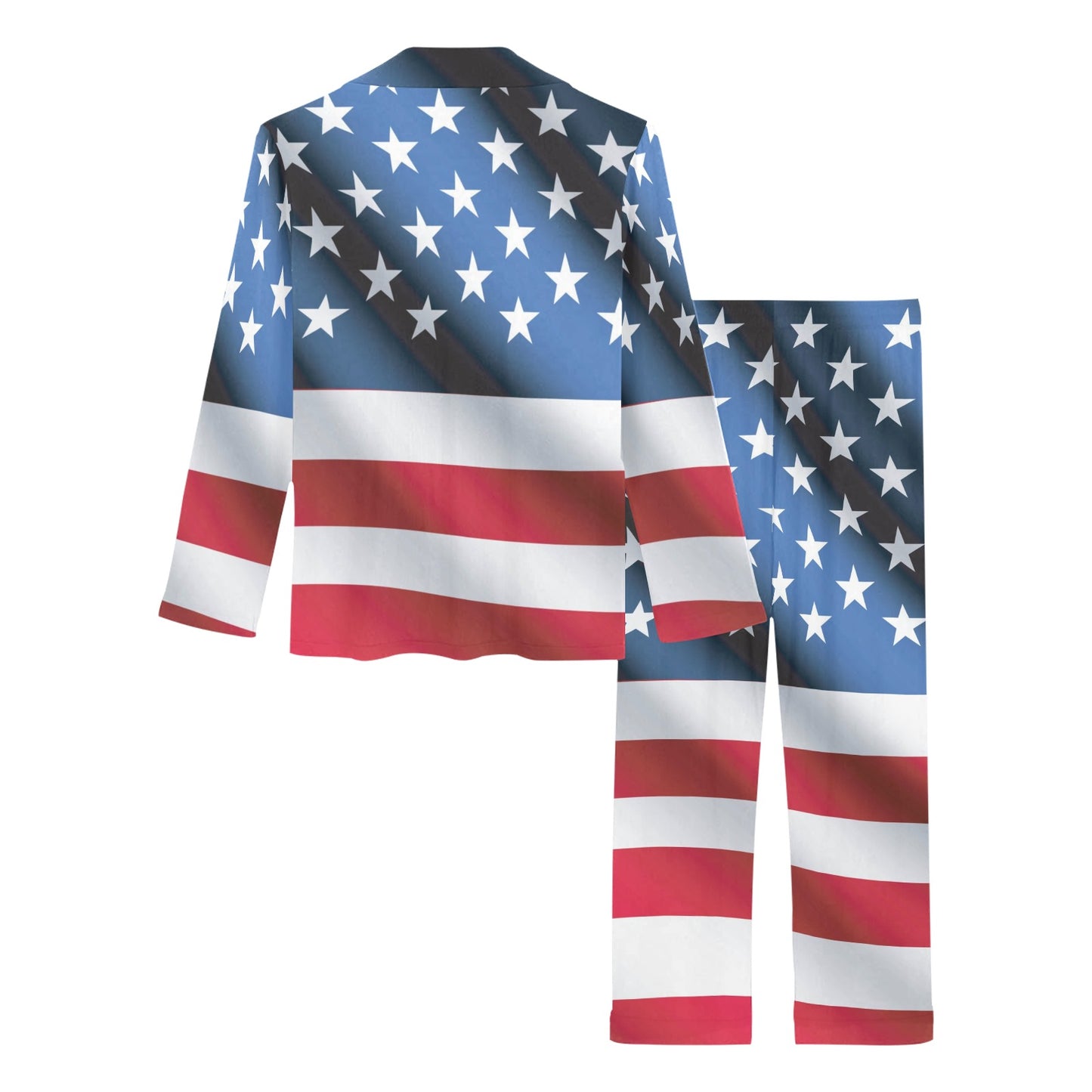 American flag Classic Women's Long Pajama Set