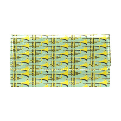 Trumpet Vintage Design Print Women's Trifold Wallet