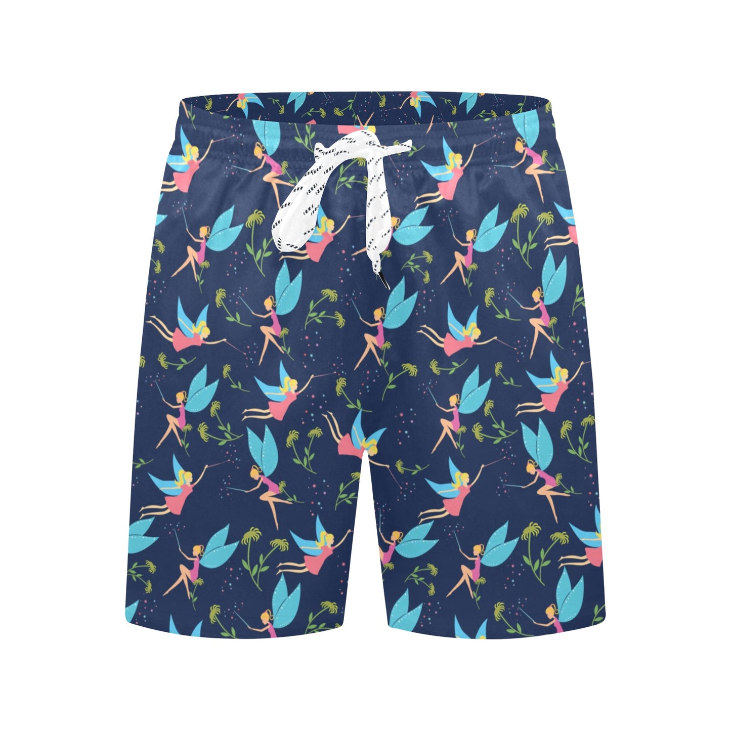Fairy with flower Print Pattern Men's Swim Trunks Beach Shorts