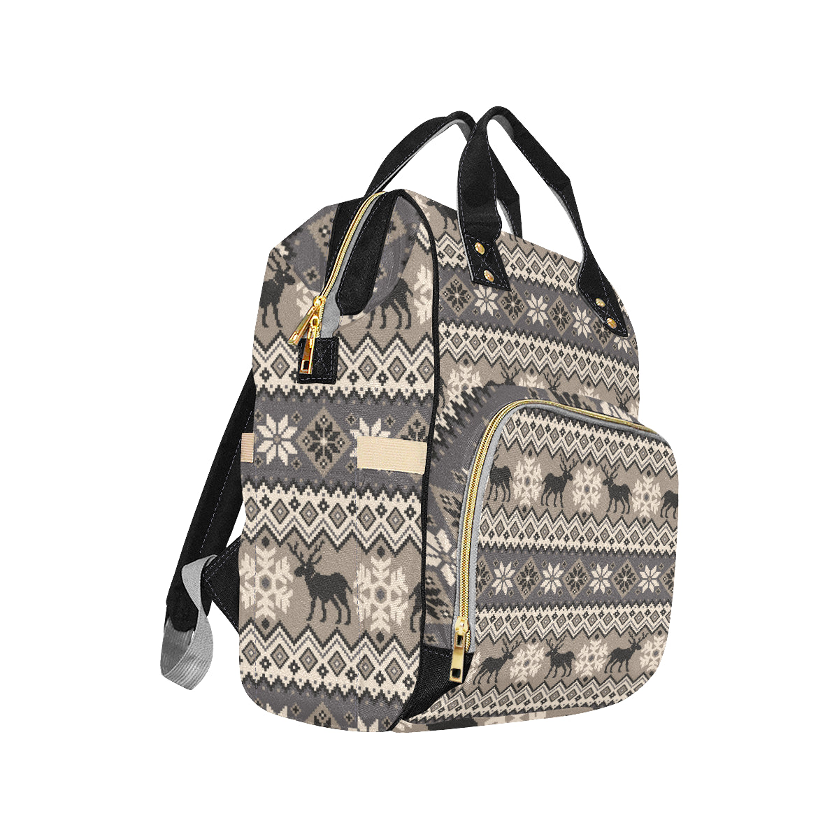 Nordic Pattern Print Design A01 Diaper Bag Backpack