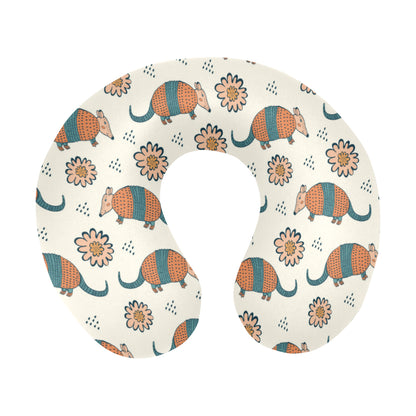 Armadillo Pattern Print Design 02 U-Shaped Travel Neck Pillow