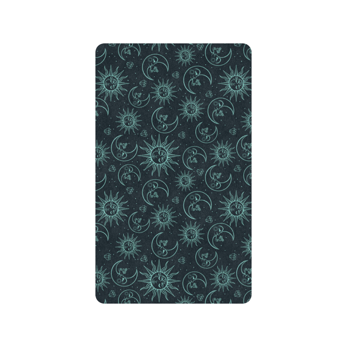 Sun Moon Magic Design Themed Print Rubber Doormat