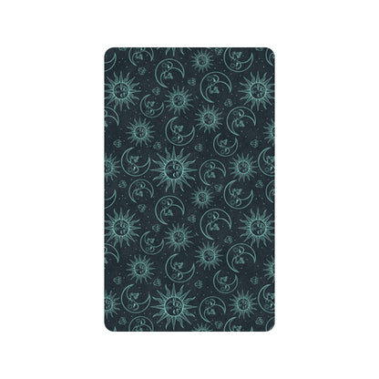 Sun Moon Magic Design Themed Print Rubber Doormat