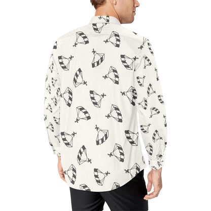 Skydiver Print Design LKS301 Men's Long Sleeve Dress Shirt