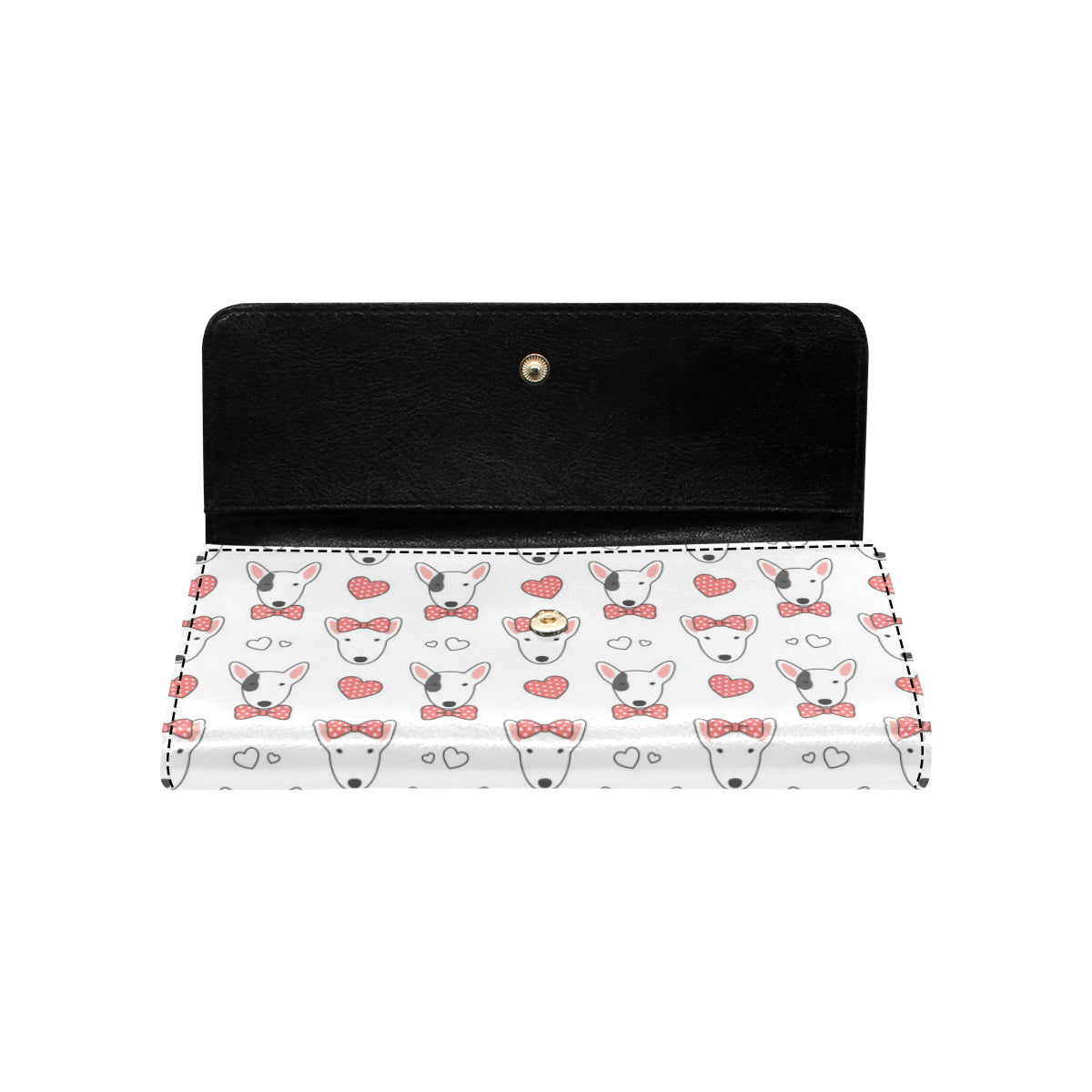 Bull Terriers Pattern Print Design 08 Women's Trifold Wallet