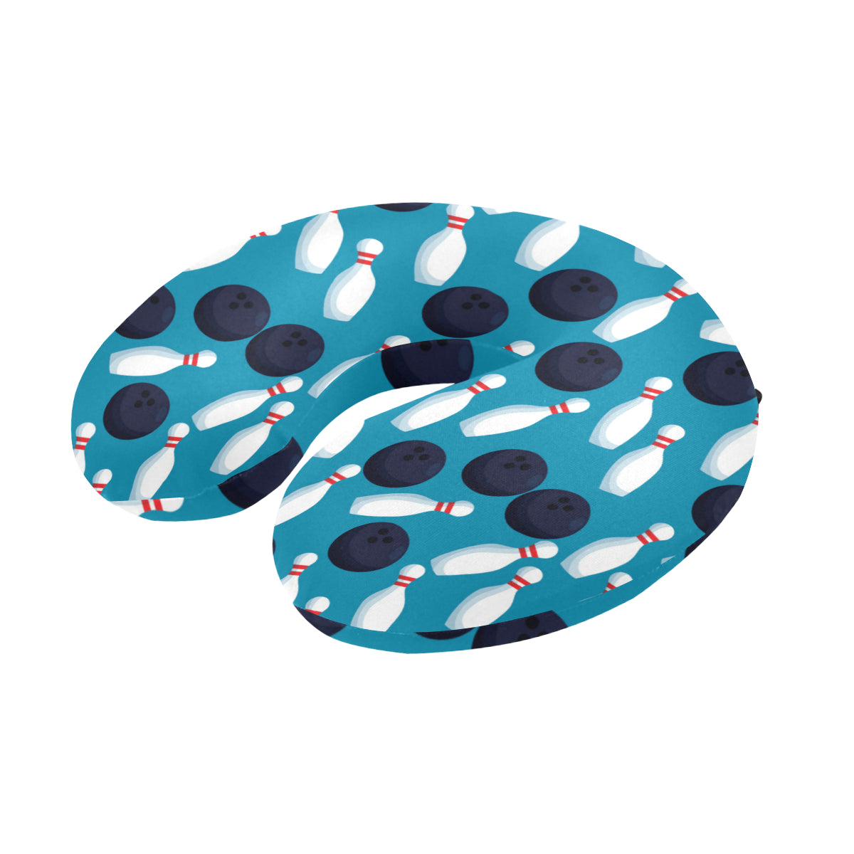 Bowling Pin Pattern Print Design 010 U-Shaped Travel Neck Pillow