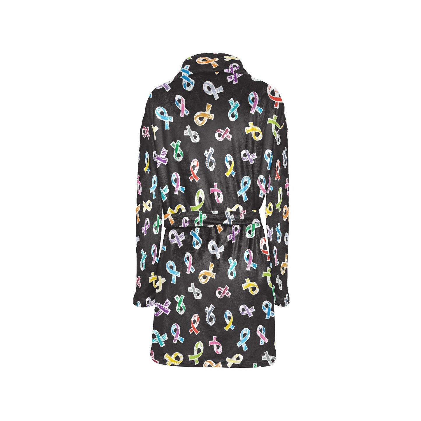 Cancer Awareness Pattern Print Design 02 Women's Fleece Robe