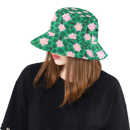 Water Lily Print Design LKS303 Unisex Bucket Hat