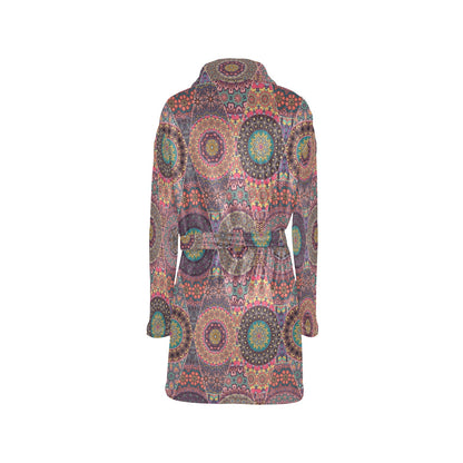 Bohemian Pattern Print Design 07 Women's Fleece Robe