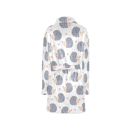 Hedgehog Baby Pattern Print Design 03 Women's Fleece Robe