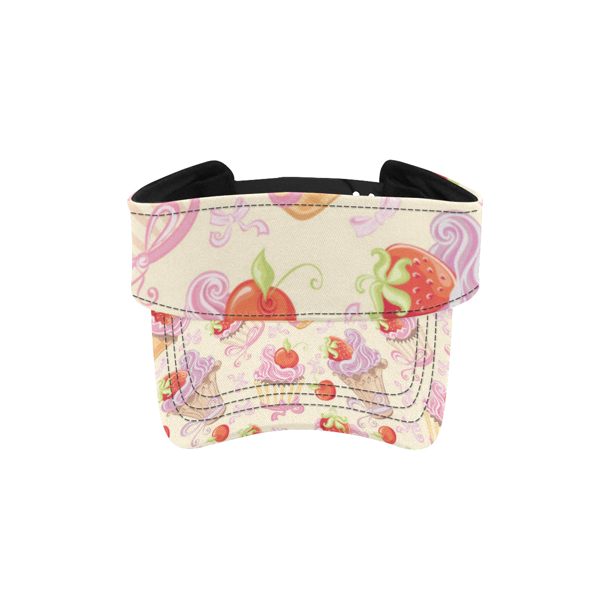 Strawberry Pink CupCake Unisex Sun Visor