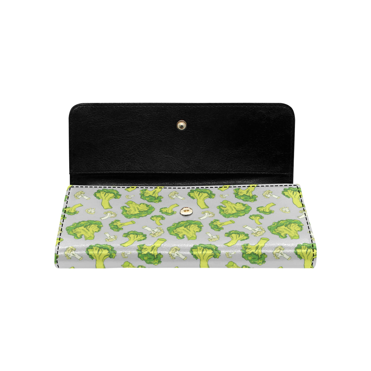 Broccoli Pattern Print Design 03 Women's Trifold Wallet