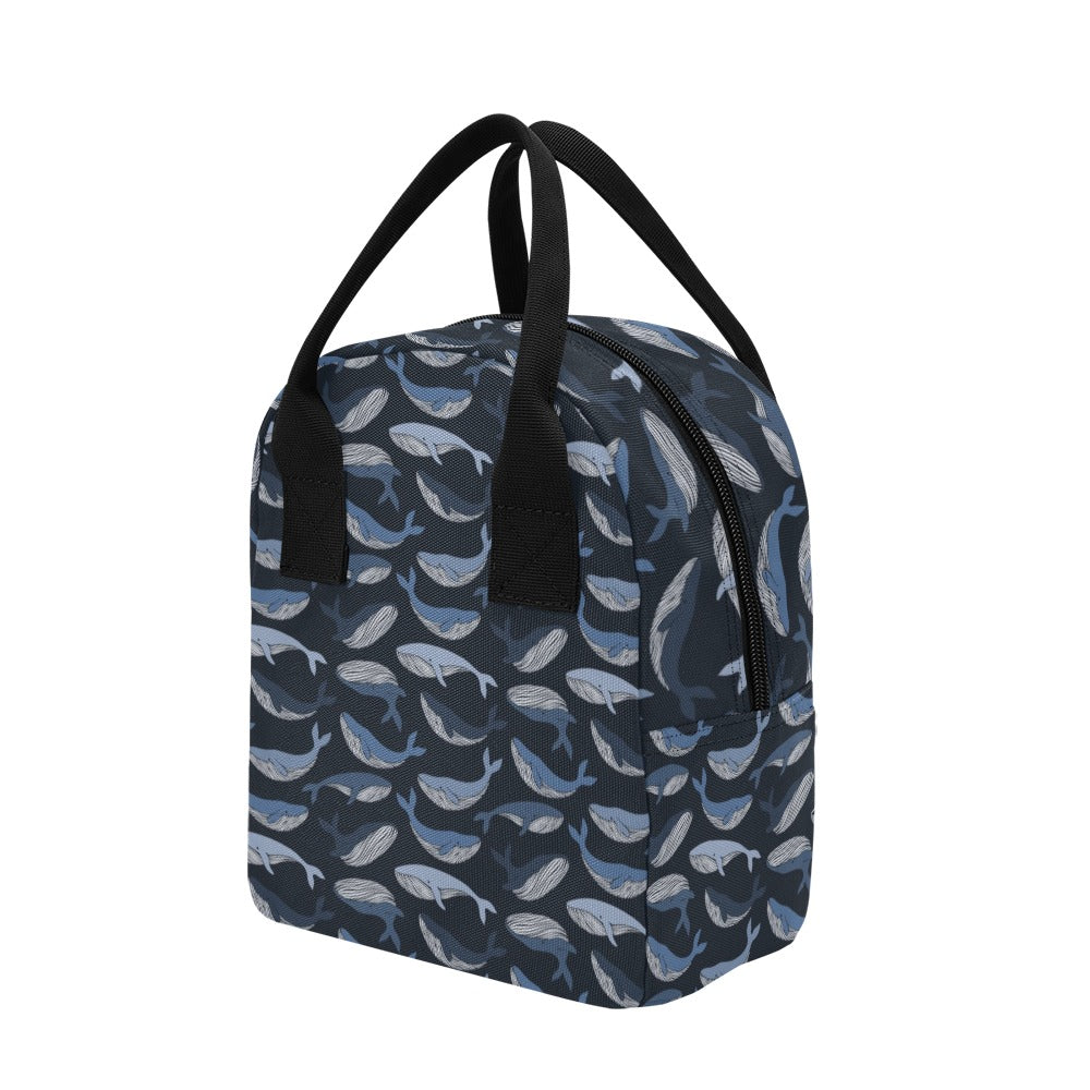 Whale Print Design LKS301 Insulated Lunch Bag