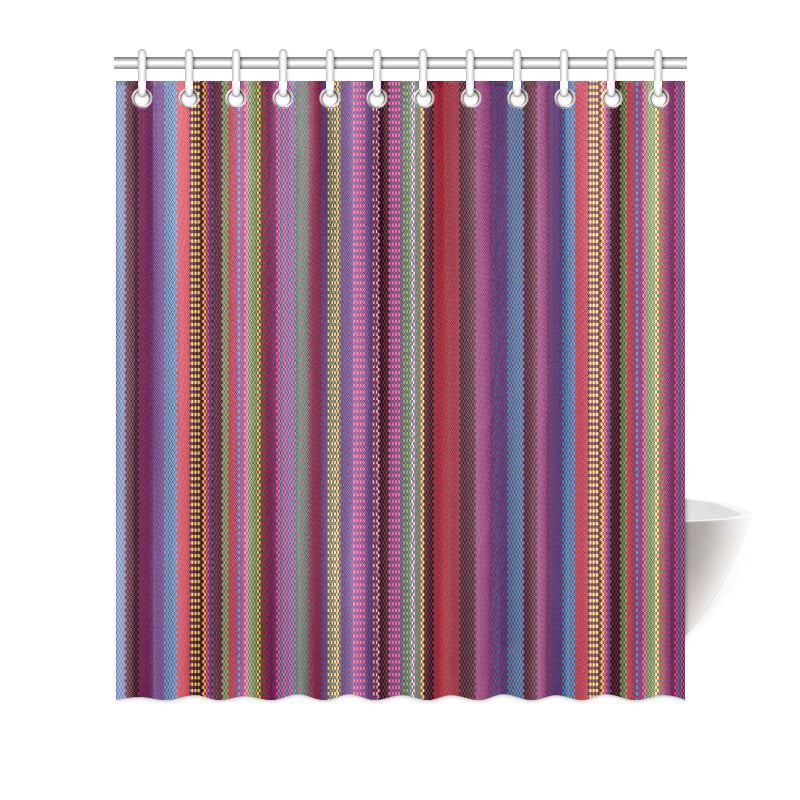 Serape Stripe Print Shower Curtain