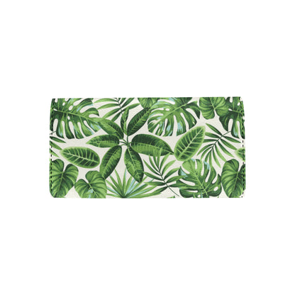 Tropical Flower Pattern Print Design TF013 Women's Trifold Wallet