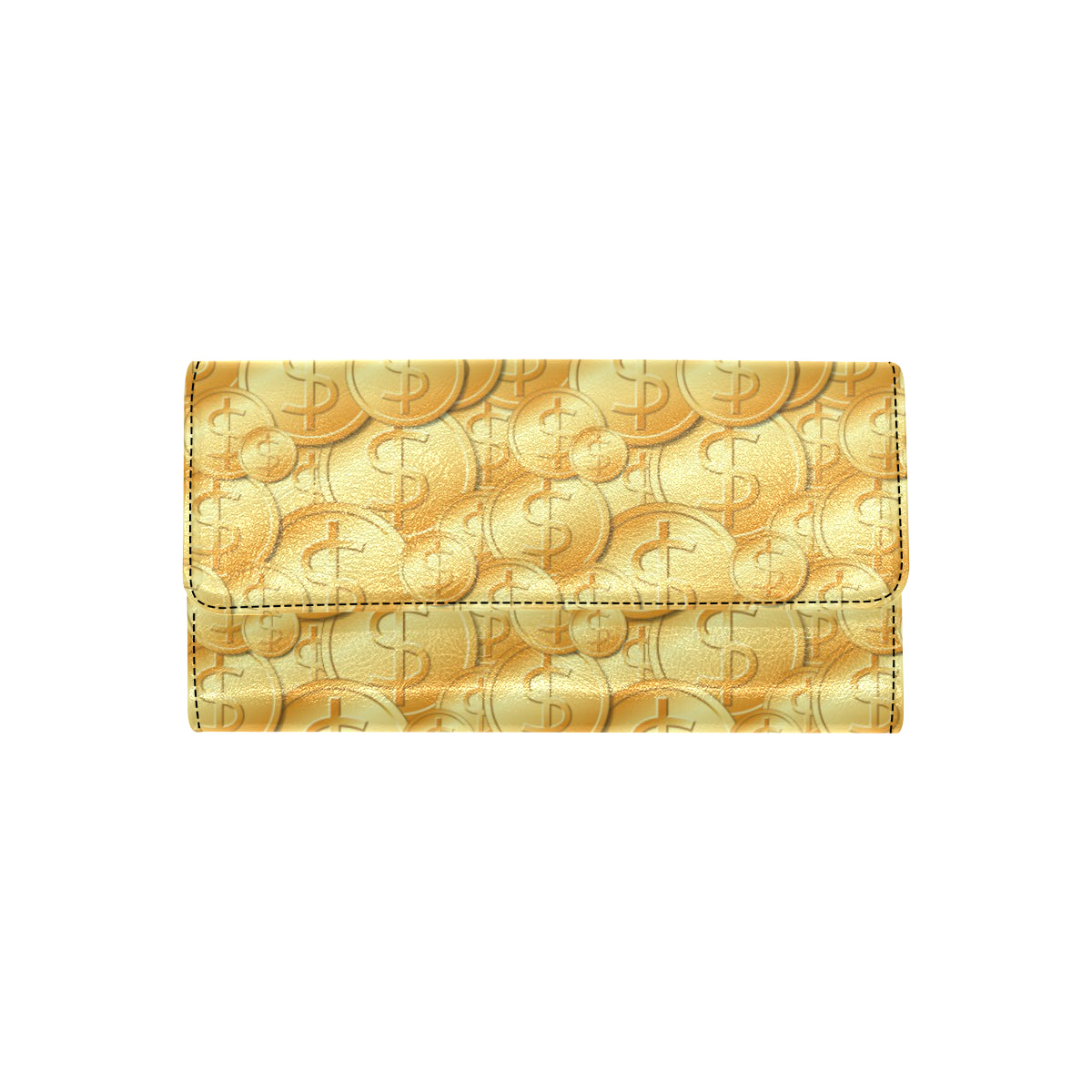 Dollar Pattern Print Design DO03 Women's Trifold Wallet