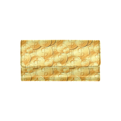 Dollar Pattern Print Design DO03 Women's Trifold Wallet