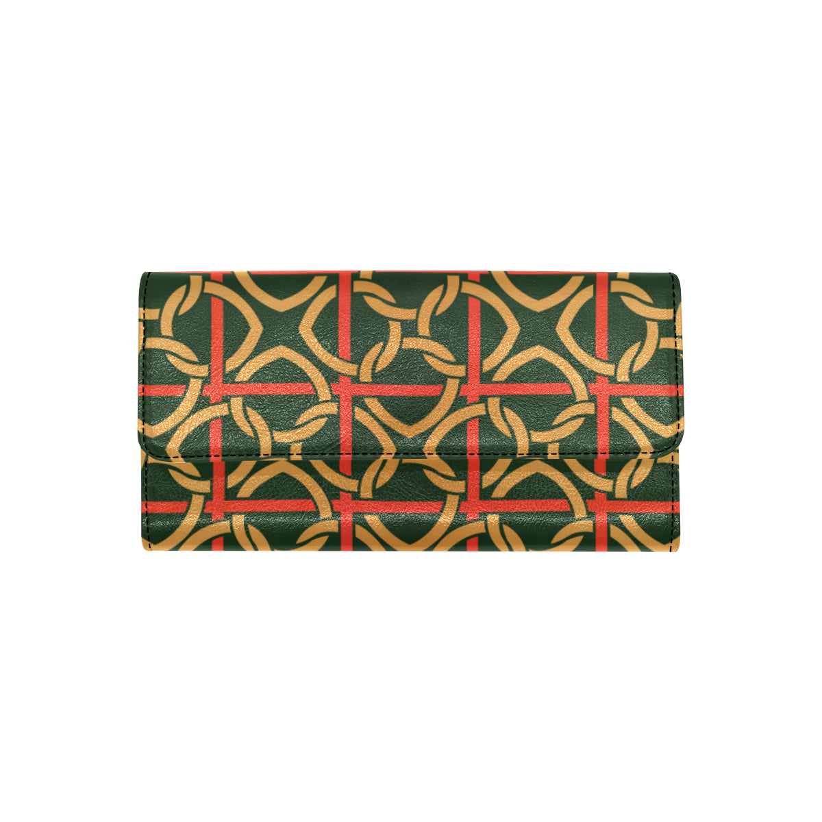 Irish Pattern Print Design 01 Women's Trifold Wallet