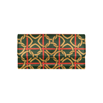 Irish Pattern Print Design 01 Women's Trifold Wallet