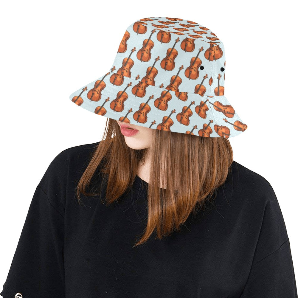Violin Print Design LKS406 Unisex Bucket Hat
