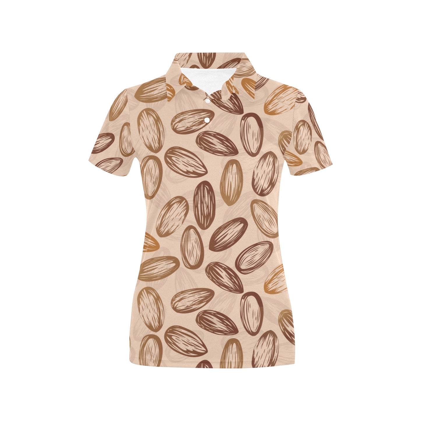 Almond Pattern Print Design 02 Women's Polo Shirt