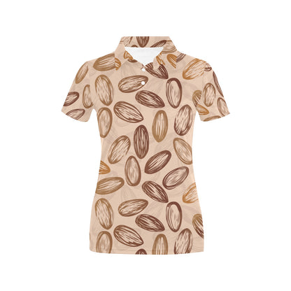 Almond Pattern Print Design 02 Women's Polo Shirt