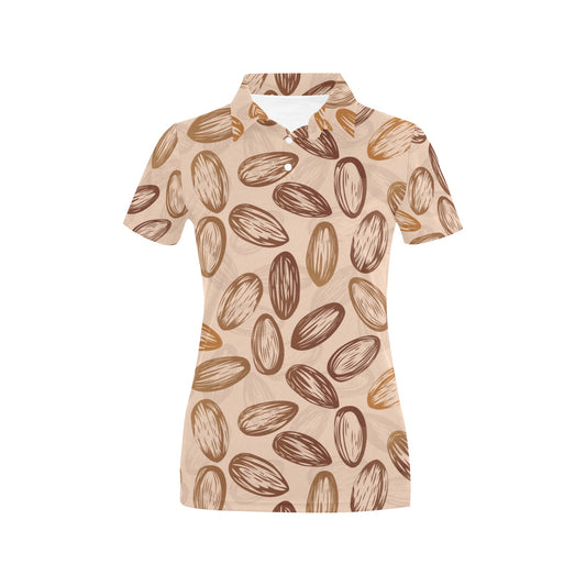 Almond Pattern Print Design 02 Women's Polo Shirt