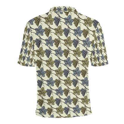 Grape Pattern Print Design GP03 Men Polo Shirt