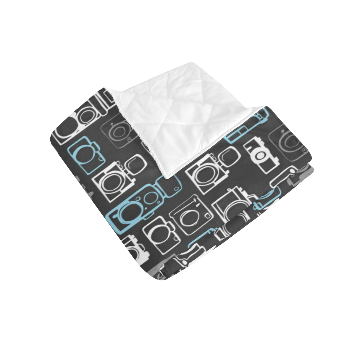 Camera Pattern Print Design 04 Premium Quilt