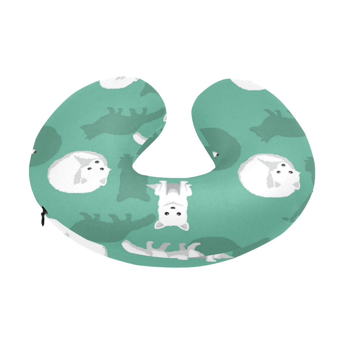 Arctic Fox Pattern Print Design U-Shaped Travel Neck Pillow