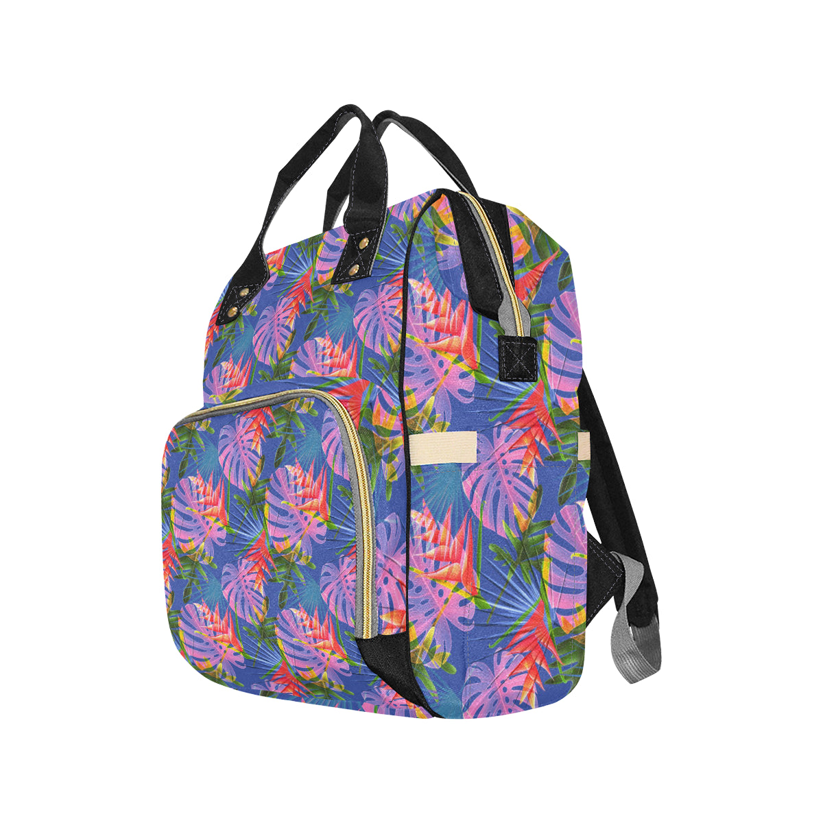 Tropical Flower Pattern Print Design TF025 Diaper Bag Backpack