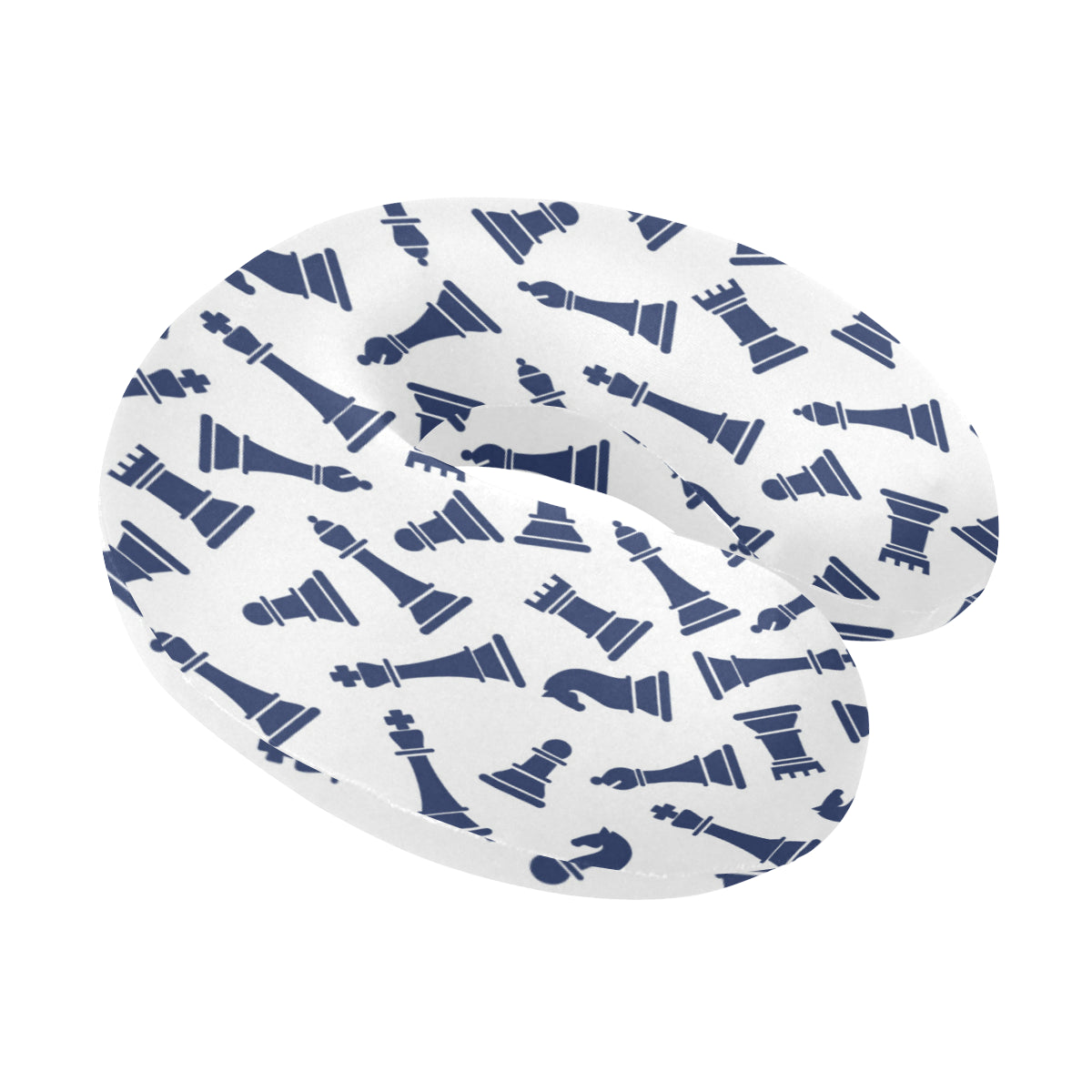 Chess Pattern Print Design 03 U-Shaped Travel Neck Pillow