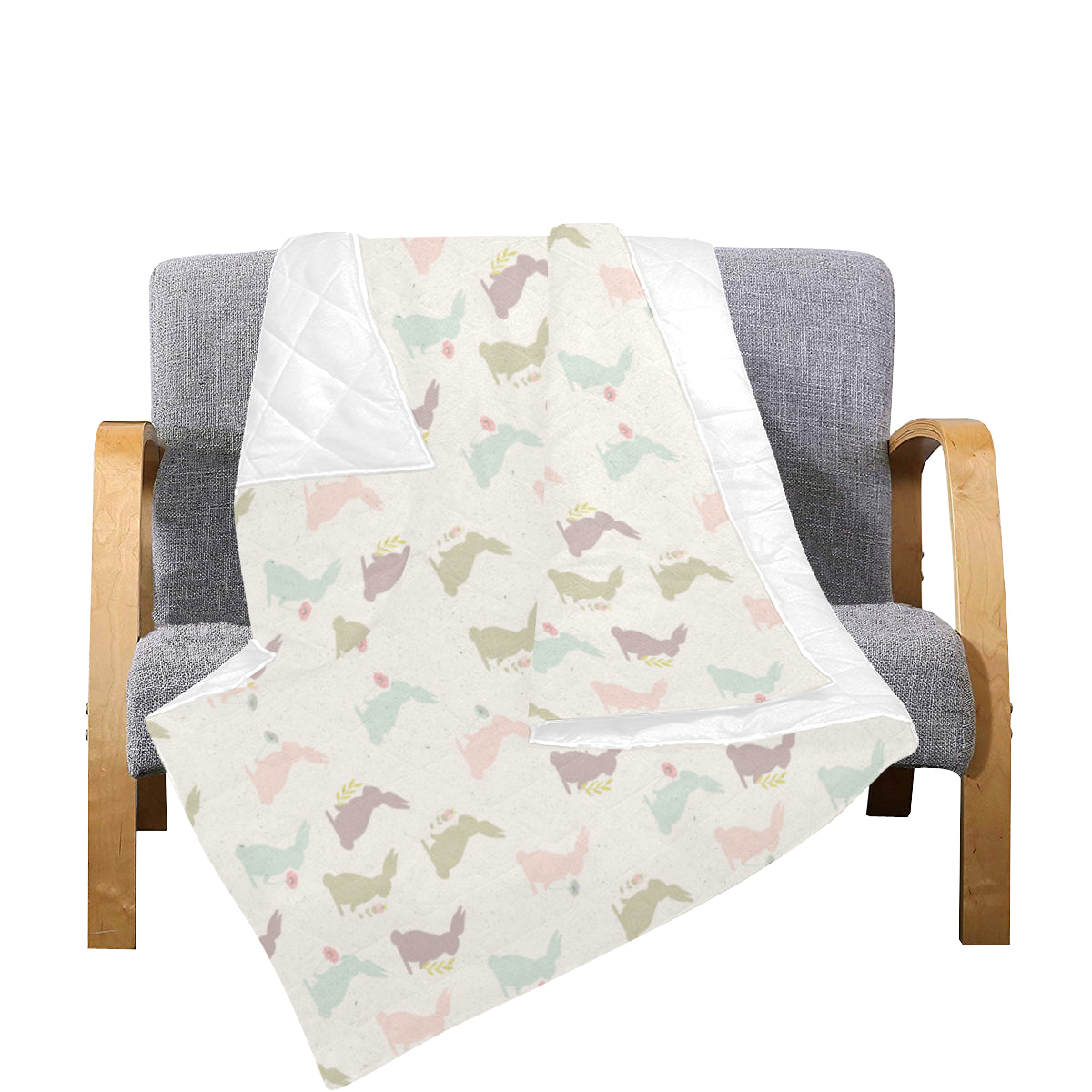 Bunny Pattern Print Design 05 Premium Quilt