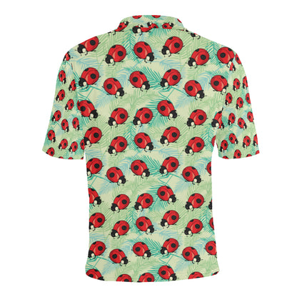 Ladybug Cute Print Pattern Men Polo Shirt