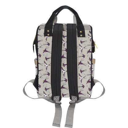Swallow Bird Pattern Print Design 03 Diaper Bag Backpack