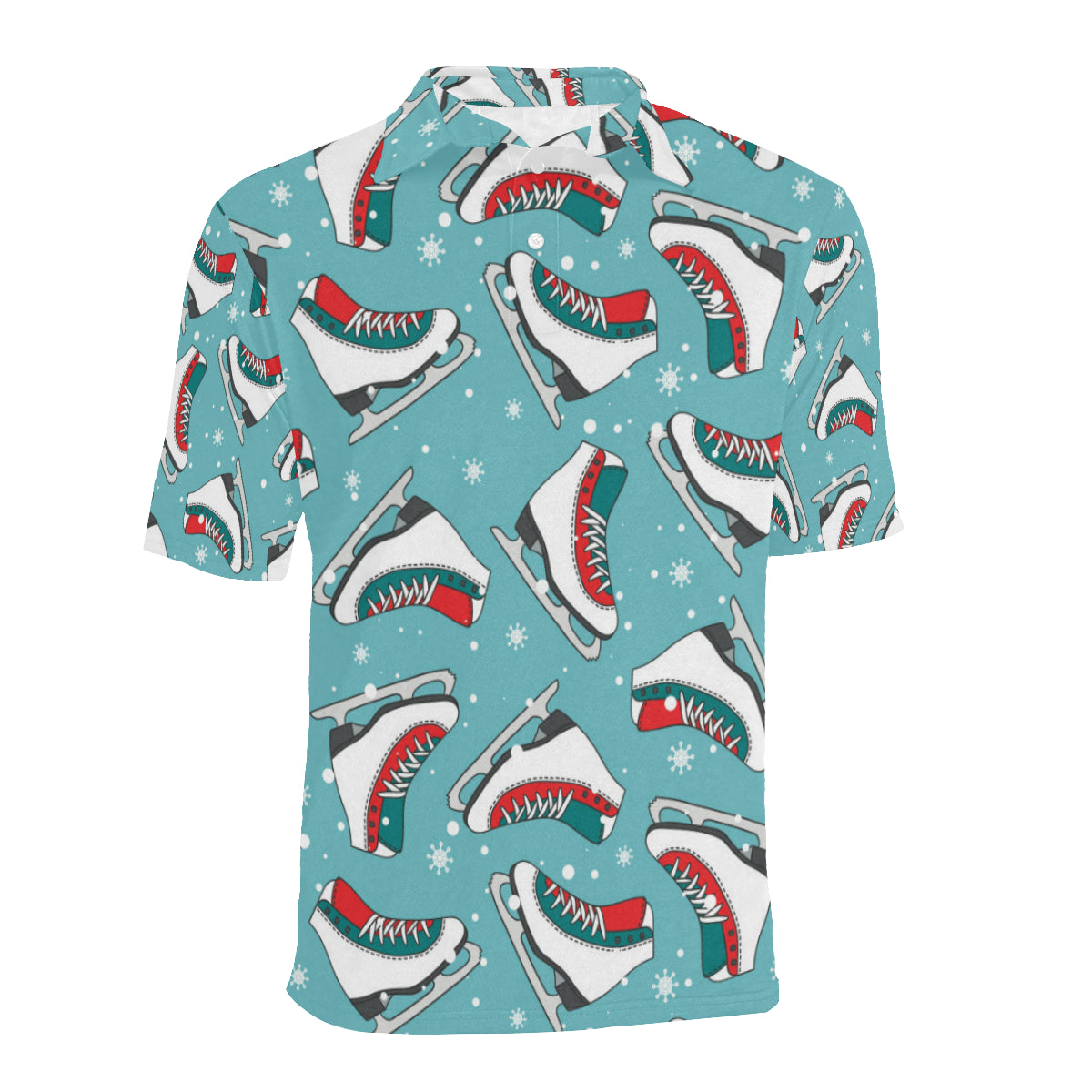 Ice Skate Pattern Print Design 03 Men Polo Shirt