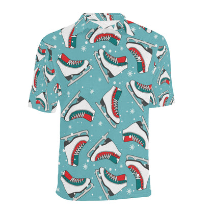Ice Skate Pattern Print Design 03 Men Polo Shirt
