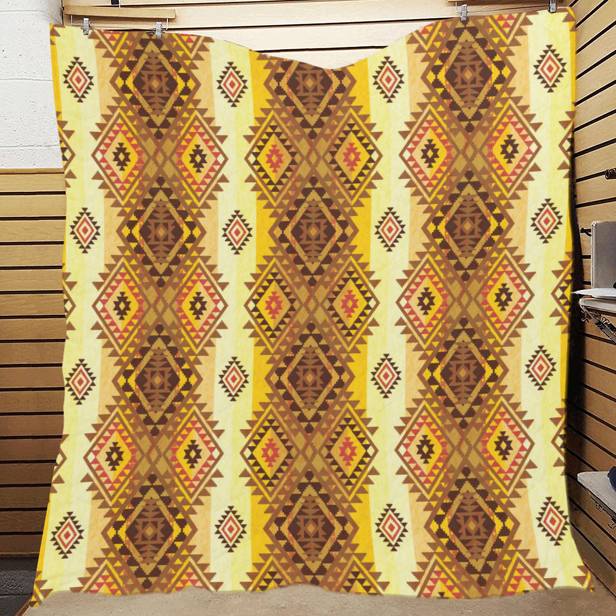 Native Pattern Print Design A09 Premium Quilt