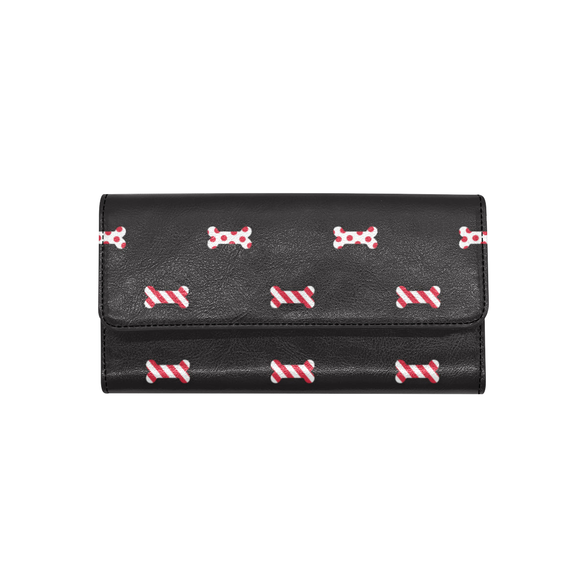 Dog Bone Pattern Print Design 04 Women's Trifold Wallet