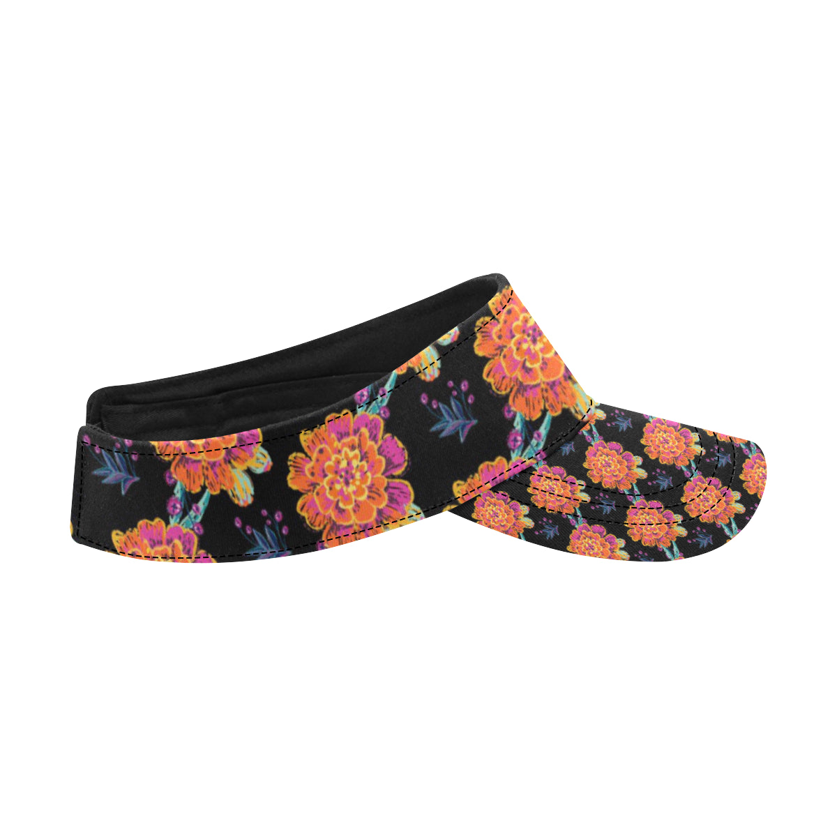 Marigold Pattern Print Design MR04 Unisex Sun Visor