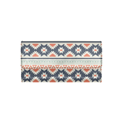Tribal Aztec vintage pattern Women's Trifold Wallet